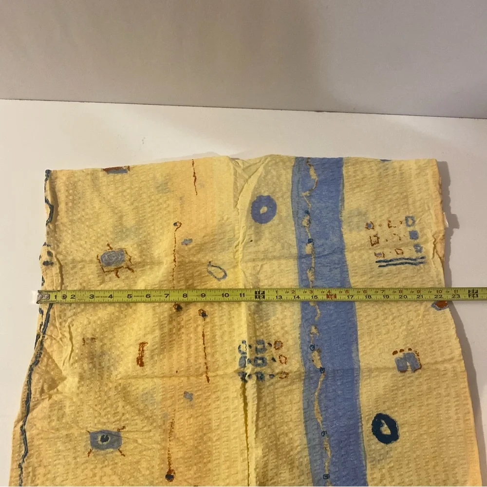 Vintage Yellow & Blue Duvet Cover & Set Of 2 Pillow Shams